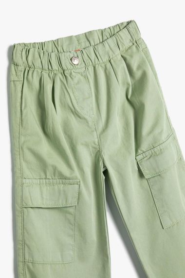 Koton Baby Girl Parachute Jeans Cotton Elastic Waist Pocket - Parachute Jean - photo 3