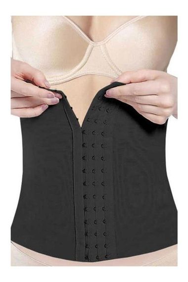 Hipatu Cropped Athlete Waist Corset Black