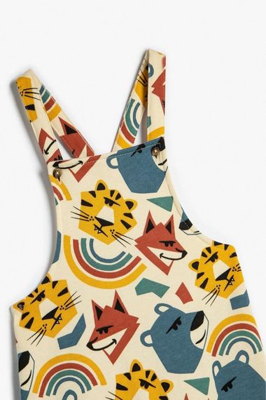 Koton Baby Boy Strappy Jumpsuit Animals Printed Raised Cotton - photo 5