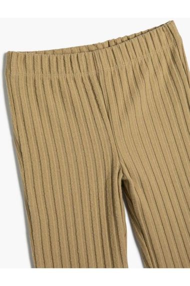 Koton Koton Girl's Khaki Canvas Trousers - photo 3