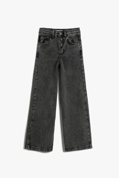 Koton Girl's Jean Trousers BLACK - photo 1