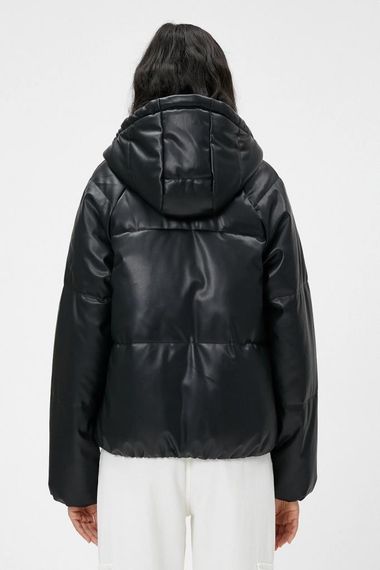 Koton Puffer Jacket Leather Look Hooded - photo 4