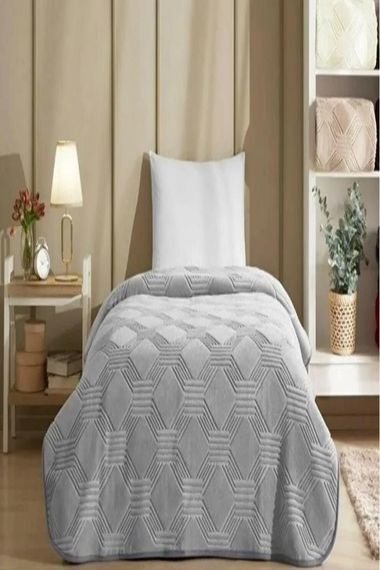 Özdilek Trendy Art Deco Double Blanket 220x240 Dark Gray