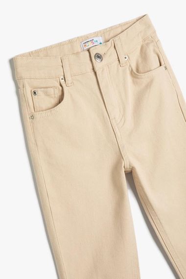 Koton Boy's Basic Fabric Trousers with Pockets and Adjustable Elastic Waist Cotton - photo 3