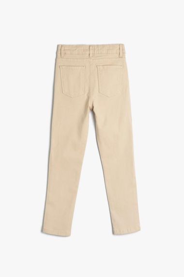 Koton Boy's Basic Fabric Trousers with Pockets and Adjustable Elastic Waist Cotton - photo 2