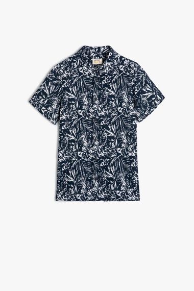 Koton Boy's Short Sleeve Shirt Palm Tree Printed Cotton - photo 1