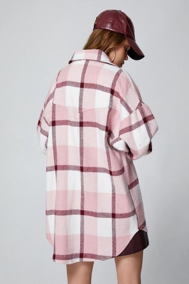 Koton Women's Lumberjack Shirt Pink - photo 4