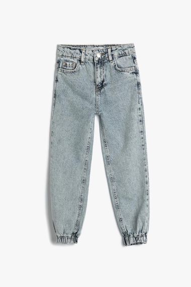 Koton Kız Çocuk Jogger Kot Pantolon Cepli Pamuklu Beli Lastikli - Jogger Jeans - photo 1