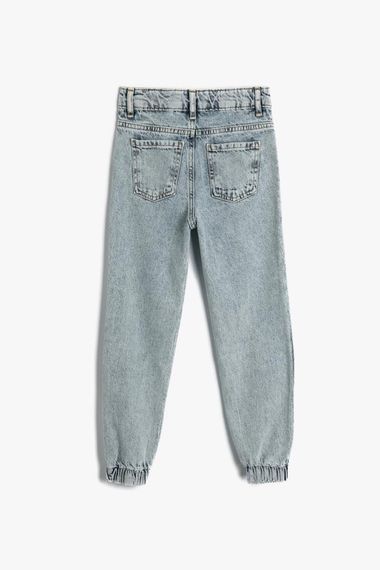 Koton Kız Çocuk Jogger Kot Pantolon Cepli Pamuklu Beli Lastikli - Jogger Jeans - photo 2