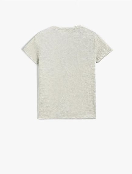 تي شيرت قطن بأكمام قصيرة مطبوع عليه نمر بوي من القطن - صورة 2