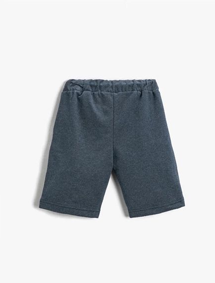 Шорти для хлопчиків Koton з поясом на шнурку та кишенями, індіго, 5-6 років, 66% поліестер, 34% бавовна - фото 2