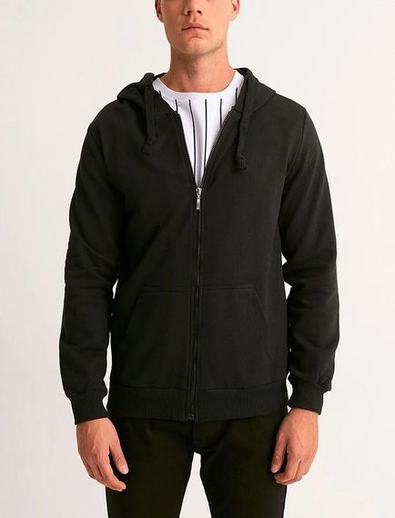 Худі Hipatu з капюшоном, довгими рукавами, oversize, чорного кольору, 65% бавовна, 35% поліестер, ідеально підходить для повсякденного використання - фото 3