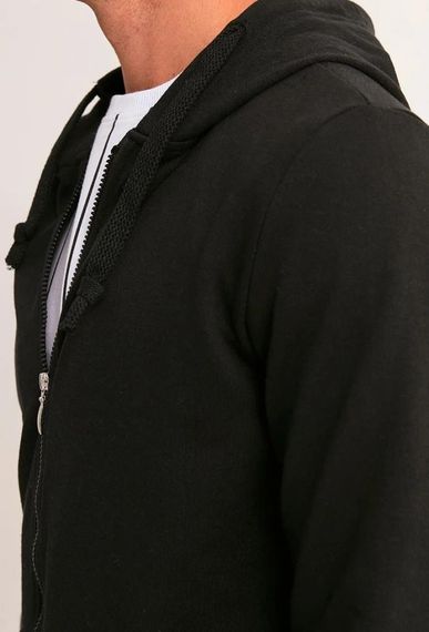 Худі Hipatu з капюшоном, довгими рукавами, oversize, чорного кольору, 65% бавовна, 35% поліестер, ідеально підходить для повсякденного використання - фото 5