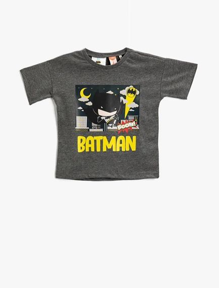 Koton Boy Batman Licensed Printed Crew Neck Short Sleeved T-Shirt Cotton - photo 1