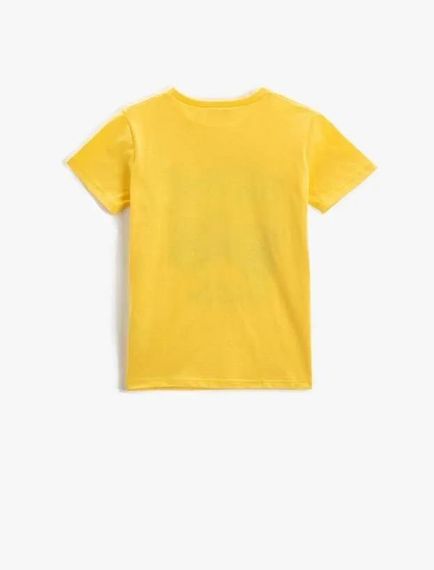 Koton Erkek Çocuk Kamyonet Baskılı Kısa Kollu Tişört Bisiklet Yaka - fotoğraf 2