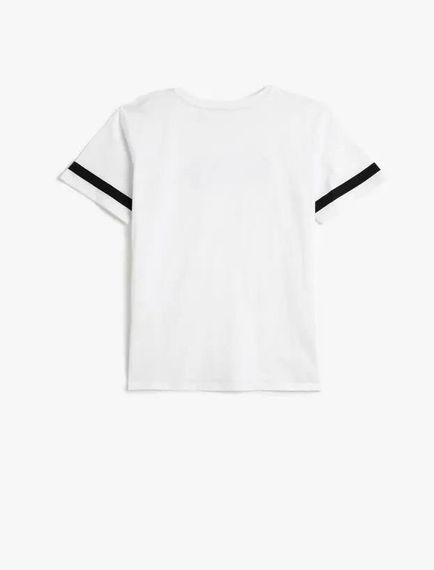 Koton Erkek Çocuk Kısa Kollu Tişört Bisiklet Yaka Araba Baskılı Pamuklu - fotoğraf 2