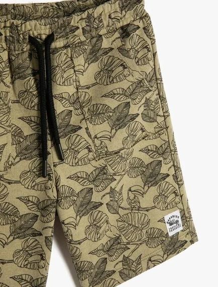 Koton Erkek Çocuk Şort Beli Bağlamalı Baskılı Cepli - fotoğraf 3