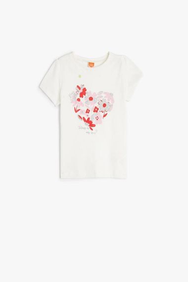 Koton Baby Girl Floral Printed Short Sleeve T-Shirt Cotton - photo 1