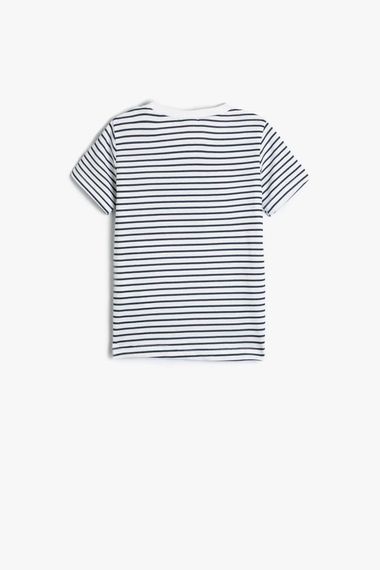 Koton Erkek Bebek Tişört Kısa Kollu Bisiklet Yaka Fil Baskılı Pamuklu - fotoğraf 2