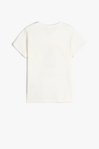 Koton Girls' T-Shirt Slogan Printed Short Sleeve Crew Neck Cotton - photo 2