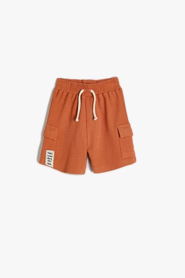 Koton Baby Boy Shorts with Pockets and Tie Waist Textured Cotton - photo 1