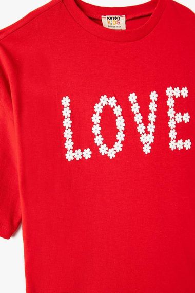 Koton Girls' T-Shirt Short Sleeve Floral Printed Crew Neck Cotton - photo 3