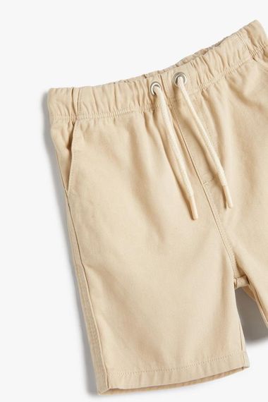 Koton Erkek Bebek Basic Şort Beli Bağlamalı Pamuklu - fotoğraf 3