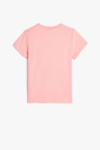 Koton Kız Çocuk Tişört Yaz Temalı Kısa Kollu Bisiklet Yaka Pamuklu - fotoğraf 2