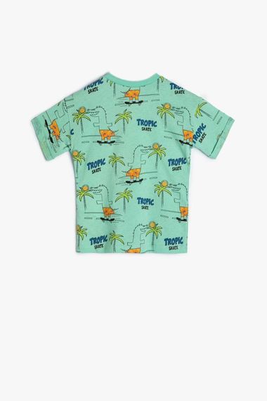 Koton Baby Boy T-Shirt Dinosaur Printed Short Sleeve Crew Neck Cotton - photo 2