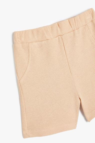 Koton Erkek Bebek Basic Şort Dokulu Cepli Beli Lastikli - photo 3