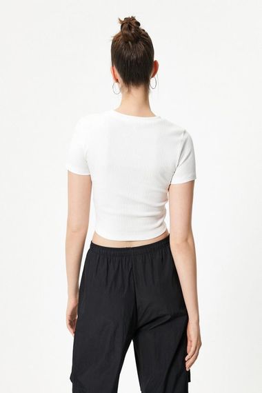 Koton Panda Baskılı Tişört Slim Fit Pamuklu Kısa Kollu Bisiklet Yaka - photo 4