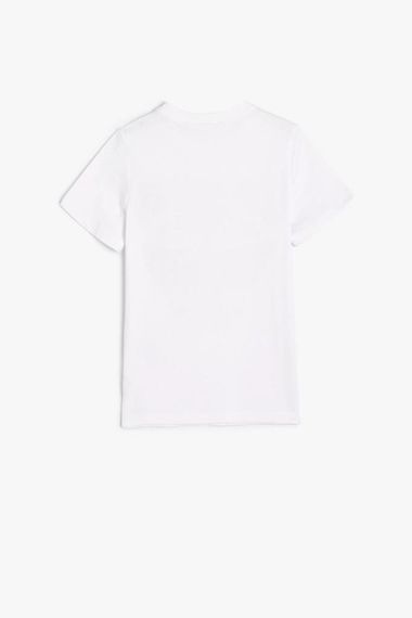 Koton Erkek Çocuk Tişört Şehir Baskılı Kısa Kollu Bisiklet Yaka Pamuklu - fotoğraf 2