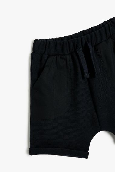 Koton Erkek Bebek Basic Şort Beli Bağlamalı Cepli Paraşüt Cep Detaylı - photo 3