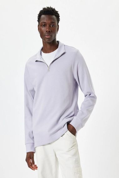 Koton Basic Kazak Fermuarlı Uzun Kollu Pamuklu - photo 2