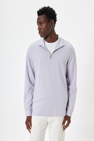 Koton Basic Kazak Fermuarlı Uzun Kollu Pamuklu - photo 3