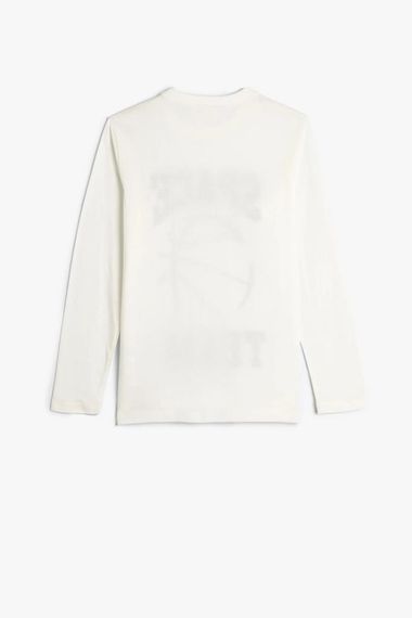 Koton Boy's T-Shirt Long Sleeve Crew Neck Basketball Themed Cotton - photo 2
