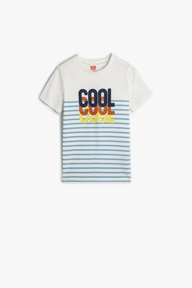 Koton Baby Boy T-Shirt Print Detailed Short Sleeve Crew Neck Cotton - photo 1