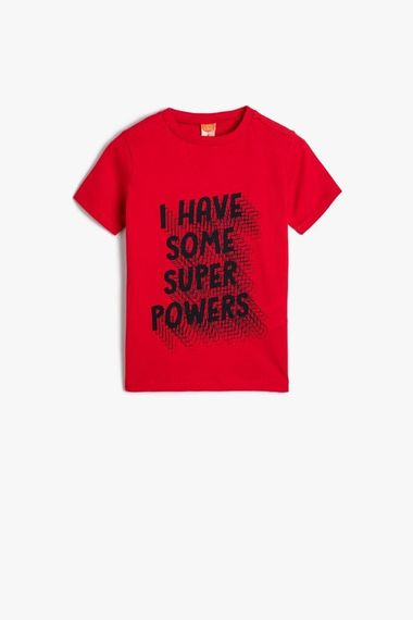 Koton Erkek Bebek Tişört Kısa Kollu Bisiklet Yaka Baskılı Pamuklu - fotoğraf 1