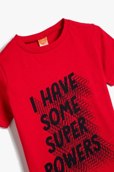 Koton Erkek Bebek Tişört Kısa Kollu Bisiklet Yaka Baskılı Pamuklu - fotoğraf 3