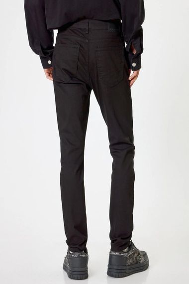 Джинси Koton Super Skinny Fit Justin, низька талія, вузький крій, чорний колір, ідеальні для стильного повсякденного образу - фото 4
