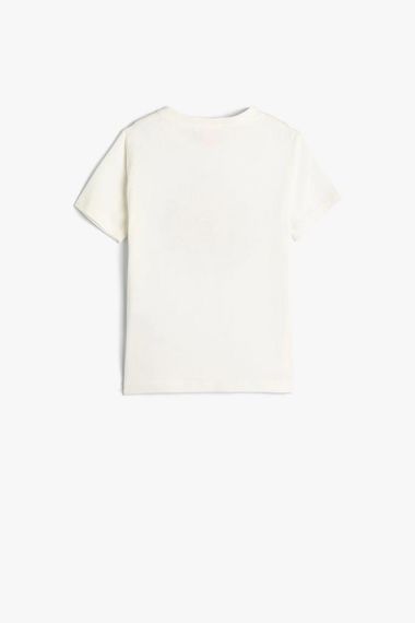 Koton Baby Boy Basic T-Shirt Short Sleeve Lion Printed Cotton - photo 2