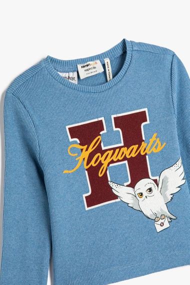 تيشيرت هاري بوتر للأطفال بأكمام طويلة، بياقة دائرية، مصنوعة من مواد معاد تدويرها، مت available بأحجام متعددة - صورة 3