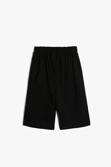 Шорты для мальчиков Koton из 100% хлопка с карманами и завязками, черного цвета, комфортные для активного отдыха и игр - фото 2