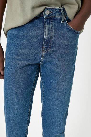 Джинсы Koton Micheal - узкие, низкая талия, идеальны для спортивного стиля, цвет индиго - фото 5
