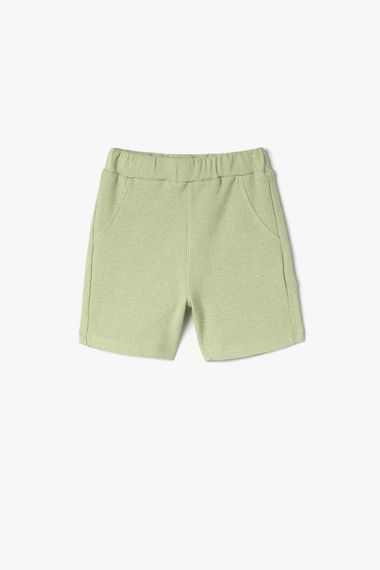 Koton Erkek Bebek Basic Şort Dokulu Cepli Beli Lastikli - photo 1