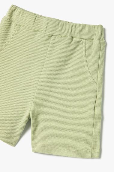 Koton Erkek Bebek Basic Şort Dokulu Cepli Beli Lastikli - photo 3