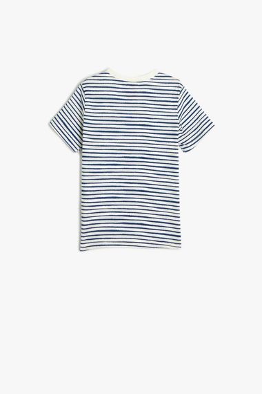 Футболка Котон для хлопчиків, короткий рукав, круглий виріз, бавовняна, без шкідливих барвників, для дітей від 12 до 36 місяців, колір еcru - фото 2