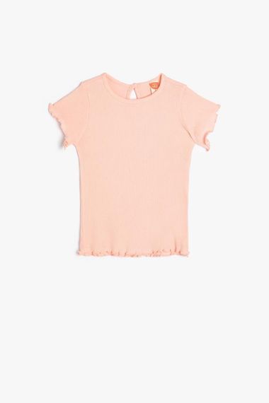 Koton Kız Bebek Tişört Kısa Kollu Bisiklet Yaka Ribanalı Pamuklu - photo 1