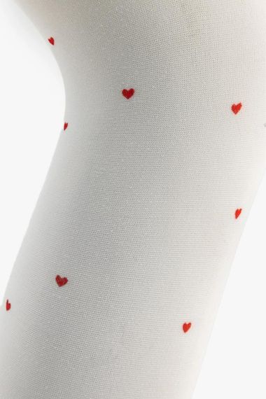 Теплі колготки для дівчаток з сердечками 40 Den, комфортні та еластичні, для щоденного використання та святкових заходів - фото 3