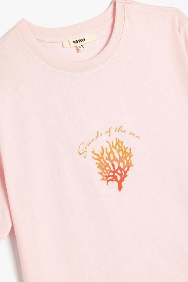 Koton Pamuklu Bisiklet Yaka Kısa Kollu Baskılı Tişört - photo 3